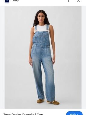 GAP Teen Light Blue Denim Overalls